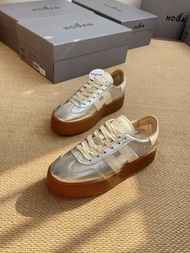 Hogan 厚底餅乾鞋 銀色奶白H