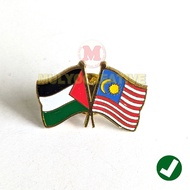 Malaysia Palestine Flag Pin - Friendship Flag Pin