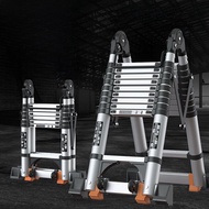 Sturdy Aluminum Alloy Extension Ladder Home Use Folding Multi-Function Ladder Thickened Bamboo Node 