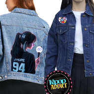 Jaket BTS Bahan jeans Premium BTS ARMY LEBARAN Jaket Lebaran ARMY version Tebal premium