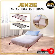 Living Mall Jenzie Single Metal Pull-Out Bed Frame w/ Mattress Add On Available