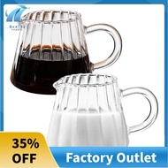2 Pcs Glass Pitcher, Wave Shaped Glass Creamer Pitcher, Glass Tea Pitcher, Coffee Milk Creamer Pitch