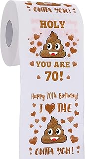 70th Birthday Gifts for Women, Men, Her, Him - Happy Prank Toilet Paper - 70th Birthday Decorations,