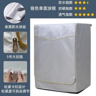 Sancengqcby-2 Major Brands Washing Machine Cover Drum Type Universal 8 9 10kg Automatic Washing Machine Waterproof Sunscreen Cover Waterproof Encrypted 2024 New Style