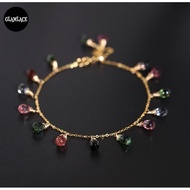 Tourmaline Bracelet Female Genuine 750 Gold Rantai Tangan Tourmaline Emas 750 Tulen