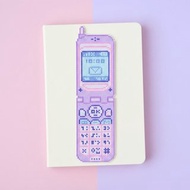 數碼 可愛粉彩復古翻蓋手機十字繡書籤圖案（PDF 檔）