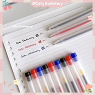 3-color gel pen, black, blue, red, 0.5mm nib, writes smoothly BD6