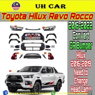 (GR BUMPER) Toyota Hilux Revo Rocco Rogue Convert GR Front Bumper Set Bodykit Fender Arch Head Lamp 