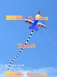 23年新款飛機風箏 微風易飛兒童專用 小號卡通長尾戰機 大型成人風爭