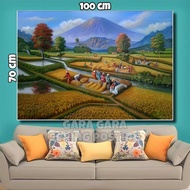 BIG JUMBO PANEN PADI Poster Wall Display size 100x50cm 100x70cm 150x100cm 200x100cm + frame