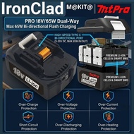18V Battery 65W Type C Fast Charging Compatible Bateri Mesin Drill charger dock Bi-Directional 65W