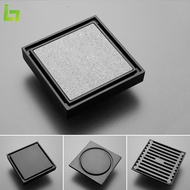 Black Bathroom Drain Stainless Steel Floor Drainer Trap Waste Grate Round Cover Hair Strainer