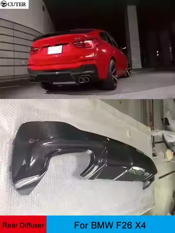 F26 X4 3d Style Carbon Fiber Rear Bumper Diffuser for Bmw F26 X4 Car Body kit 2015-2016