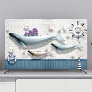 Custom pattern New Style tapestry TV Dust Cover Elastic Hanging TV Cover Cloth remote control Computer cover 22 24 32 27 37 38 39 40 43 46 50 52 55inch smart tv62603