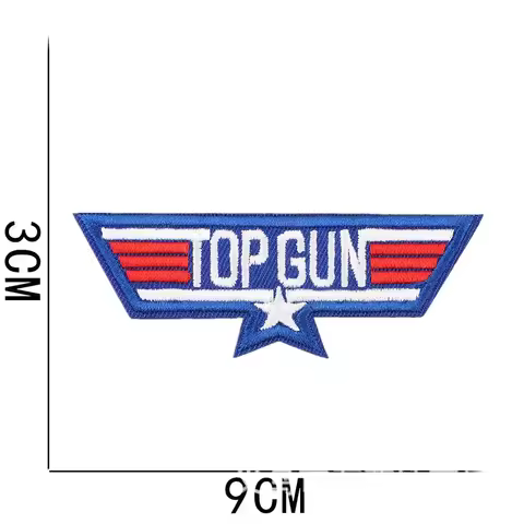 VF-1 Aviation Pilot TOPGUN Top Gun Embroidered Cloth Sticker American Armband Military Fan Morale Ba