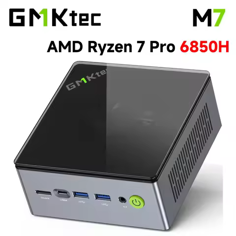 GMKtec M7 Mini PC Updated Version AMD R7 Pro 6850H Win 11 DDR5 NVMe SSD PCIe3.0 Wifi6 BT5.2 8K HD De