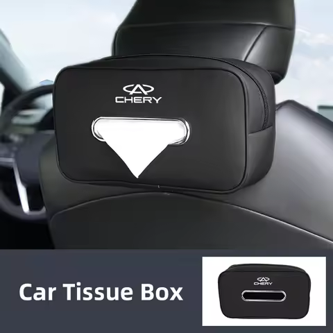Car Seatback Tissue Box Leather Armrest Paper Case Tower Storage Bag Accessories For Chery Tiggo 5 2