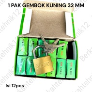 WHOLESALE 1 BOX Strong Yellow Anti-Rust Padlock 32mm/ 38mm Anti-Theft Padlock/ 38MM
