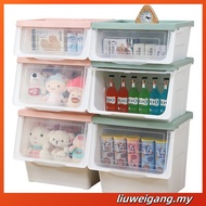 THE 28/42/54L Large Capacity Storage Box With Transparent Lid Stackable Toy Snack Storage Cabinet