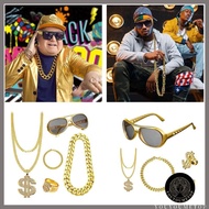 YOUYO Hip Hop Constume Kit 80s 90s Outfit Hip Hop Party Supplies for Men Women Gifts