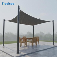 [Koolsoo] Waterproof Shade Sail Oxford Cloth Square Shade Sail Outdoor Use Water Gray