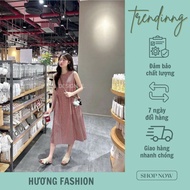Huong fashion youthful checkered dress