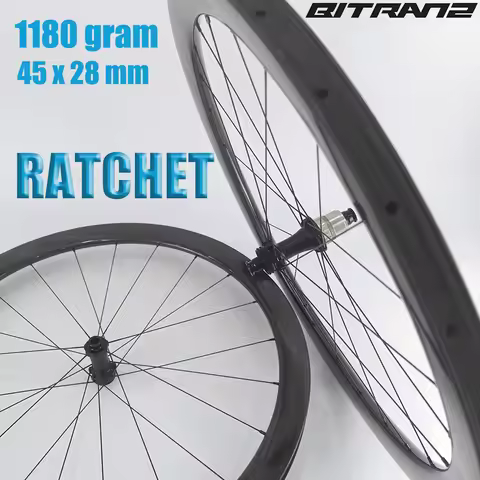 1180g 45mm x 28m Road Bike Disc Carbon Wheels Clincher Tubeless 30/35/40/45/50/55/60mm Deep 21h 24h 