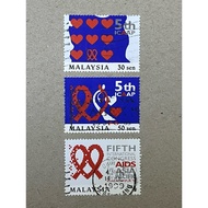 Malaysia 5th International Congress on AIDS in Asia and the Pacific 1999 - Complete 3v used stamp #1