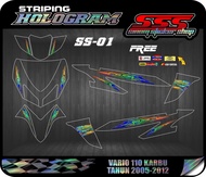 Striping Transparan Hologram Vario 110 CW/110 Karbu SS-01