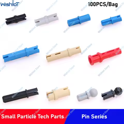 100PCS Building Blocks Tech Connectors Parts Pin Peg Bushes MOC Replace Bricks 2780 61332 3673 77765
