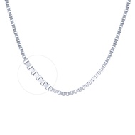 SK Jewellery 14K White Gold Box Chain