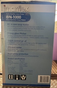 清位平售 Imarflex 伊瑪 IBN-1000 加熱型養生調理機｜豆漿機／攪拌機｜油塘交收