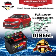 Münster Robust MF CMF DIN55 | DIN55L | 55559 (55AH) Car Battery Bateri Kereta Volkswagen VW Polo MK5