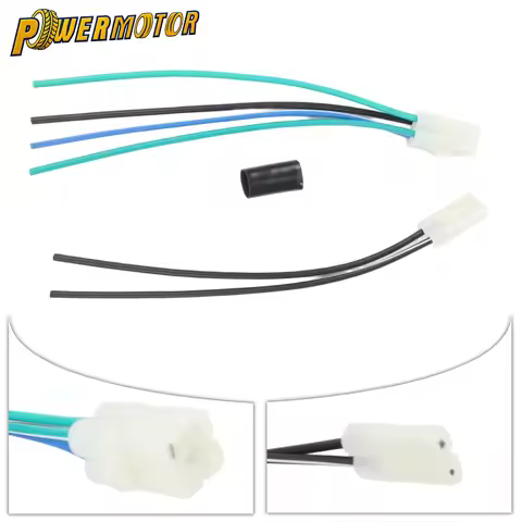 CG125 Round Head Motorcycle Ignition Coil CDI 4+2 Pin Female Connector Harness Plug Wire Cable For G