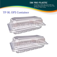TP-9L ±50's OPS Plastic Tray / Disposable Packaging Food Tray / Bekas Makanan / OPS Bakery Container