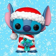 中古 絕版 史迪仔 Stitch 小甘 小金 Scrump Funko Pop 983 Santa Stitch with Scrump 聖誕 聖誕節 聖誕版 christmas 公仔 擺設 figu