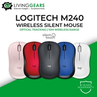 LOGITECH Silent Plus Wireless Mouse for PC Desktop or Notebook Laptop M221/ M240