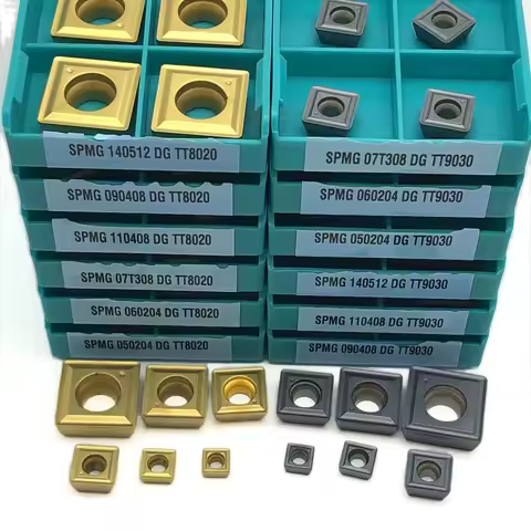 10PCS SPMG 050204 060204 07T308 090408 110408 140512 DG TT8020 TT9030 Hard Alloy Blade Carbide Inser