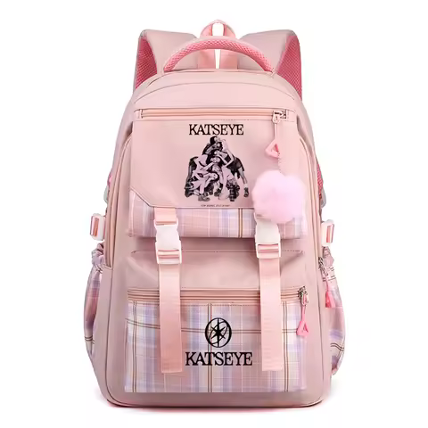 Children's Backpack Katseye Graphic Schoolbag Boys Girls Kawaii Backpack Primary Hight Quality Kids 