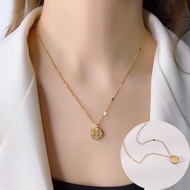 Stainless Steel Gold Necklace Non Tarnish Gold Necklace for Women Double-sided Wearable Elegant Fashion Necklace