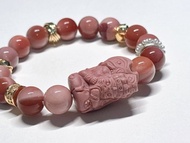 粉願守護 l 扎基拉姆。設計款手環 l 阿拉善瑪瑙。14k包金配件