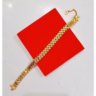 Emas 916 Original Gelang Tangan Perempuan Gold Bracelet for Men Wide Gelang Tangan Lelaki Perempuan