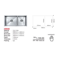 LEVANZO H9946 SUS 304 STAINLESS STEEL KITCHEN SINK