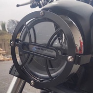 QJmotor SRV 250 AMT Headlight Grille Retro Style Carbon Steel Non-destructive Installation Headlight