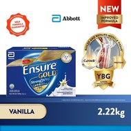 [Free Delivery] Ensure Gold Strength Pro Milk Powder Vanilla Flavour from Abbott Refill Box Value Pack 2.22 kg per box (100% real)