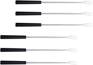 Housoutil 6pcs Chocolate Fondue Fork Cheese Forks Fondue Pot Forks Hot Dog Sticks Fruit Fondue Forks Electrical Tools Fondue Dipping Fork Smores Stainless Steel Kitchen Supplies Barbecue