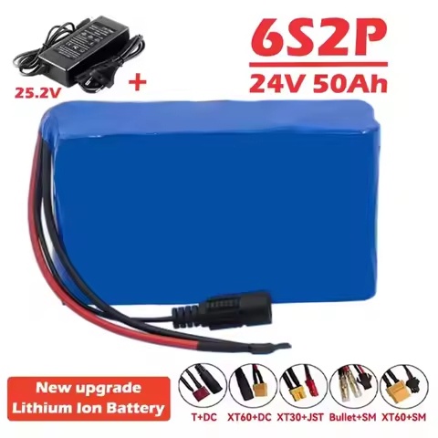 50000mAh 24V 6s2p 18650 lithium battery rechargeable battery with BMS protection board lithium-ion b
