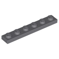 Lego 3666 Plate 1 x 6 dark bluish grey DBG