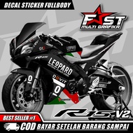 decal r15 v2/v3 Leopard Sticker decal striping fullbody yamaha R15 V2 Rockstar - Sticker decal strip