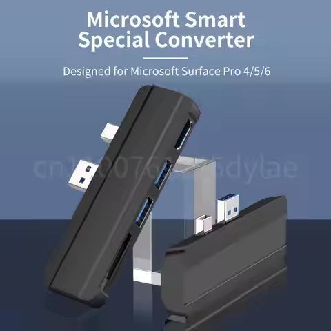 5 in 1 USB Hub Docking Station with 4K HDMI-Compatible 2 USB 3.0 TF Slot for Surface Pro 4/5/6 5 in 